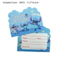 thumbnail image 1 of Tarjeta de invitación con temática Disney Lilo & Stitch, Mini tarjeta de felicitación de una sola página, suministros para eventos y fiestas de cumpleaños, 10 piezas, envío gratis, 1 of 3