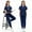 Navy Blue, variant on LYMAYTER Anti-Wrinkle Medical Uniform Nurse Uniform for Women's Stretch Medical Uniform Short Sleeve Nurse Uniform S-2XL
