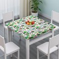 thumbnail image 3 of Multicolor Christmas Tree Pattern Square Fitted Tablecloth with Elastic Edge,Square Table Cover,Washable Elastic Table Cover for Home Kitchen Party Decor 34"x34", 3 of 6
