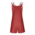 thumbnail image 6 of cfhntfmh Casual Jumpsuit for Women Fashion Double Spaghetti Strap Scoop Neck Rompers Baggy Pocketed Shorts Outfits, 6 of 7