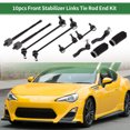 thumbnail image 2 of Unique Bargains 10pcs Front Suspension Kit Front Rear Sway Bar Links Inner Front Rear Tie Rods for Scion tC 2005-2010, 2 of 6