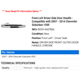 thumbnail image 2 of Front Left Driver Side Door Handle - Compatible with 2007 - 2014 Chevy Suburban 1500 2008 2009 2010 2011 2012 2013, 2 of 2
