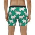 thumbnail image 2 of Men's Boxer Briefs, Cute cartoon doodle goat green Soft and Breathable Mens Underwear Boxer Briefs With Widen Waist, 2 of 5