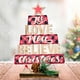 thumbnail image 4 of Inteprter Decoración de árbol de Navidad Prop decoración de interesante diseño de escena DIY artesanía de madera decoración de Navidad Kits de decoración para fiestas Rojo, 4 of 6