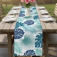 thumbnail image 6 of Table Runners 72 Inches Long Dress Scarves, Teal Blue Palm Leaves Farmhouse Kitchen/Dining Table Decor Table Runner, Coffee Tablerunners, Tropical Botanical Summer 13x72 Inch, 6 of 9