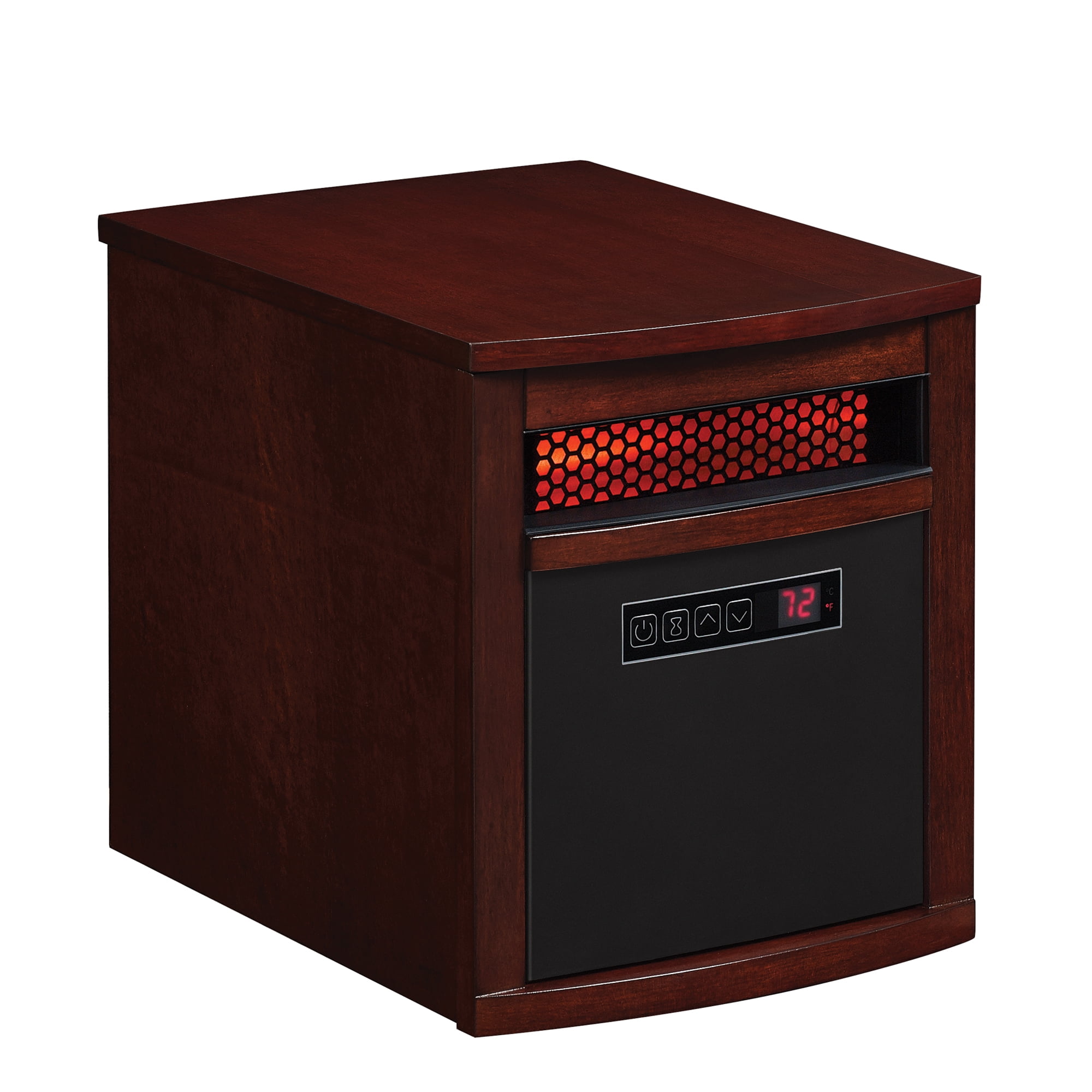 Powerheat Infrared Quartz Space Heater with Safer Plug, Dark Cherry