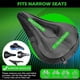 thumbnail image 3 of Bike Seat Cushion Cover - Gel Padded Bike Seat Cover For Men Women Comfort, Extra Soft Exercise Bicycle Seat Cushion Cover, Outdoor & Indoor, 3 of 5