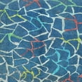 thumbnail image 1 of Ahgly Company Indoor Square Abstract Blue Eyes Blue Abstract Area Rugs, 8' Square, 1 of 6