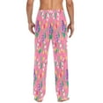 thumbnail image 4 of Pink Easter bunny pattern Mens Pajama Pants Lounge Soft Sleep Pant Men Pajama Bottoms with Pockets Drawstring, 4 of 5