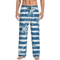 thumbnail image 2 of Lsque Ocean on Striped Print Men's Pajama Pants, Lounge Pant - Comfortable Home Wear,Elastic Waistband, Stylish Design-Medium, 2 of 9