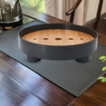 thumbnail image 4 of Round Storage Tray snack tray Organizer Food Organizer Basket Fruit Storage Organizer for Fruits Makeup Comestics Black, 4 of 8