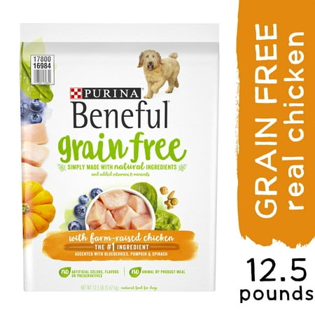 Purina Beneful Grain Free, Natural Dry Dog Food, Grain Free With Real Farm Raised Chicken - 12.5 lb.