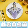 thumbnail image 6 of PHYHOO Flower Love Floral Cloth Napkins Mothers' Day Valentines Decorative Luncheon Dinner Vintage white, purple, tan, gray 6 PCS, 6 of 7