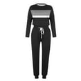 thumbnail image 4 of YUGYXL Lounge Sets for Women Two Piece Travel Outfits Sweatsuits 2 Piece Fashion Trendy Pajamas Black M, 4 of 5