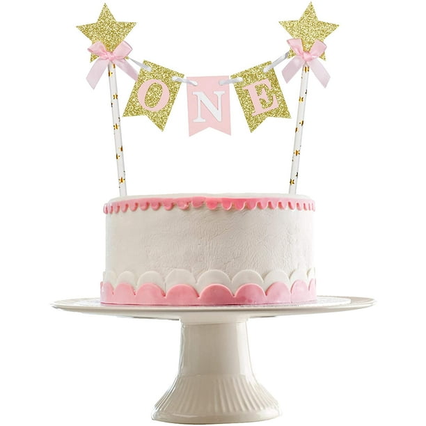 Décoration de gâteau de 1er anniversaire - Une décoration de