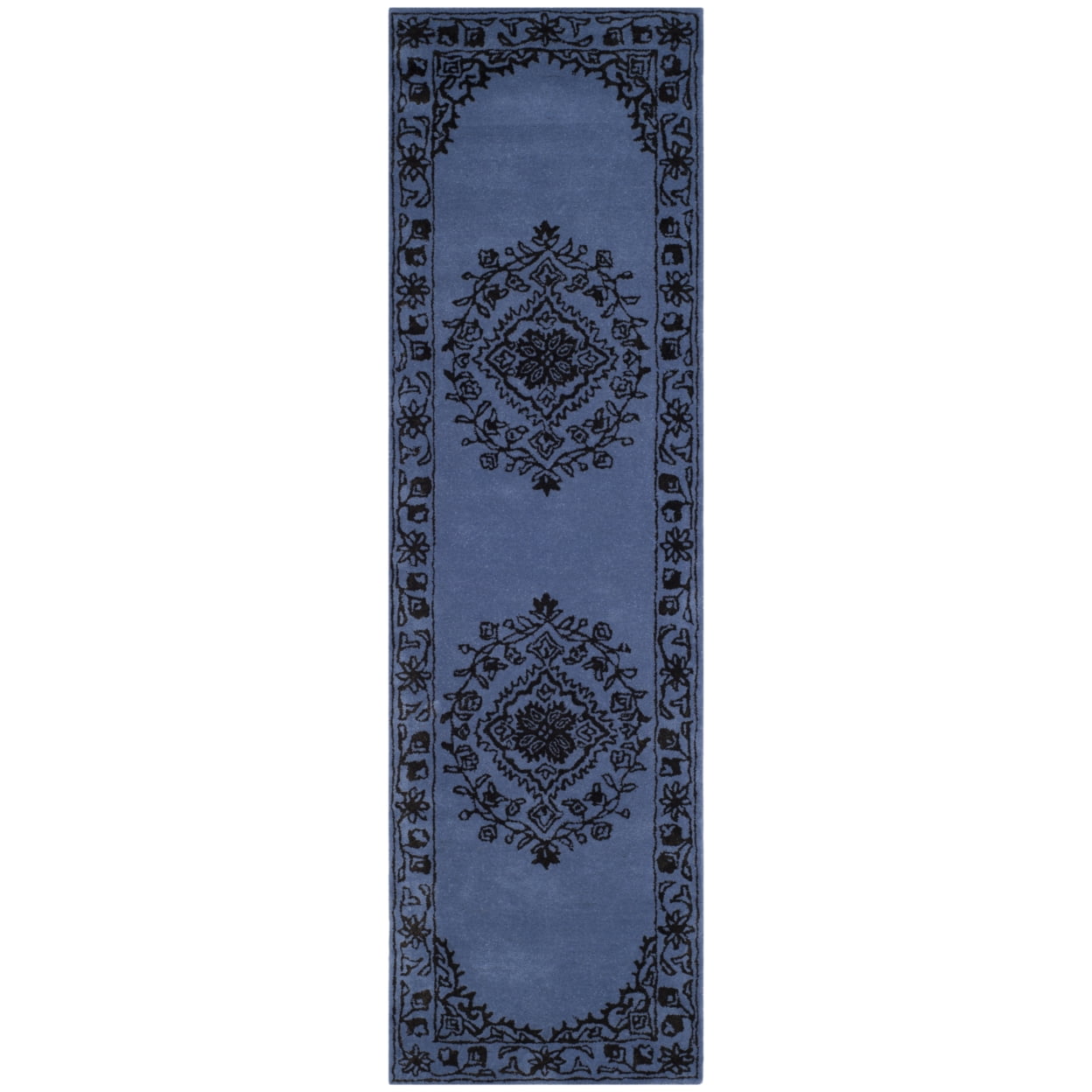 SAFAVIEH Glamour Gaia Floral Bordered Wool Area Rug, Purple, 5' x 8'