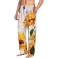 thumbnail image 3 of Kdxio Sunflower 5 Print Men's Sleep Pajama Pant Lounge Pants with Pockets, 3 of 8