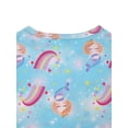 thumbnail image 5 of QEFJNO Kids Girls Pajamas Set 2 PCS Short Sleeve Top and Shorts Pants for Toddler Girls Mermaid Pjs Size 3-8Y, 5 of 9
