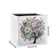 thumbnail image 5 of Bewildely Caja de almacenamiento plegable con pintura de diamantes, cubo plegable, cesta organizadora plegable DIY SNH003 Artesanía No.02 Bewildely HA7896-02B, 5 of 6