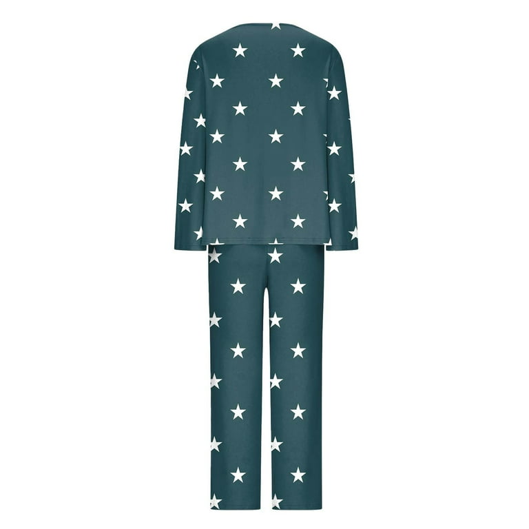 Casual The stars Printing O Neck Long Sleeve Two Pieces Casual The stars Printing O Neck Long Sleeve Two Pieces
