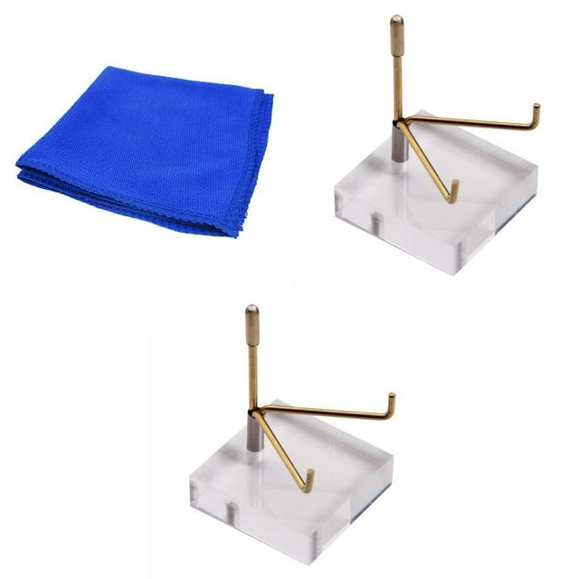 Paquete de 2 soportes de exhibición acrílica de 2 tamaños para decoración para hogar