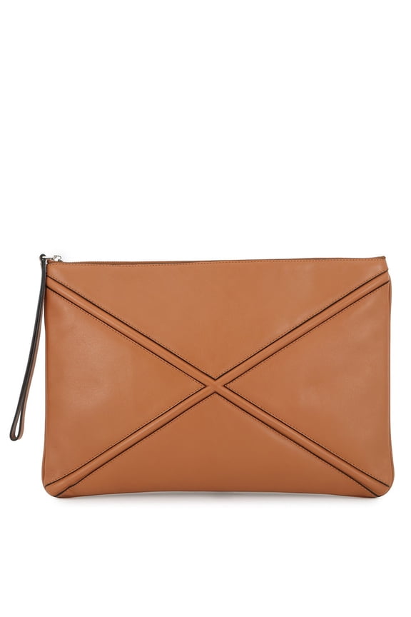 Pre-Owned LOEWE Cross Line Leather Clutch Bag (Good)