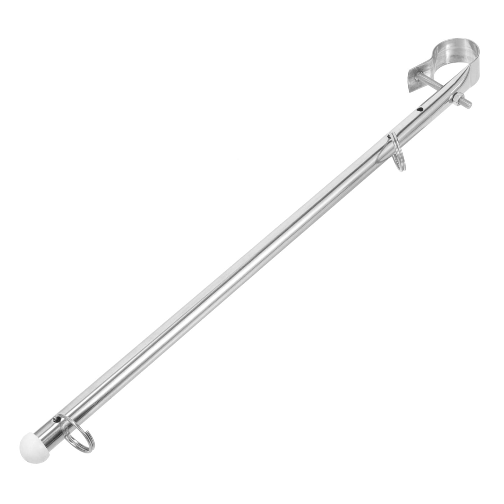 Tineasur Marine Boat Flagpole, Plated Silver Stainless Steel, Sturdy and Windproof for Daily