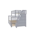thumbnail image 5 of [Luckynote]Twin over Full Stairway Bunk Bed with Trundle,Gray, 5 of 10
