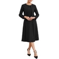 thumbnail image 2 of INSPIRE CHIC Women's Wedding Guest Suit Dress Two Pieces Sets Formal Sleeveless Dress and Crop Blazer Shrug S Black, 2 of 4