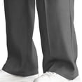 thumbnail image 4 of Hinvhai Men's Zipper Fly Baggy Dress Pants Straight Leg Casual Pleated Trousers Streetwear Dark Gray L(L), 4 of 9