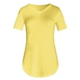 thumbnail image 3 of Women's T-Shirts Top TShirt For Women Short Sleeves Solid Color Outdoor Loose Casual Tshirt Comfortable Fashionable for Everyday Wear, 3 of 6