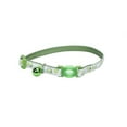 thumbnail image 1 of Pet Attire Glow In The Dark Lime Skulls Adjustable Safety Cat Collar, 1 of 6