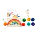 thumbnail image 2 of JUEGO DE PERLAS DE TABLERO DE CLAVIJAS DE MADERA, Identificación de color Educational Rainbow Clip Beads JUEG, 2 of 8