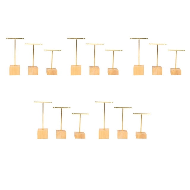 15-Piece Fashion -Bar Jewelry Display Rack Stand Holder Earrings Hanging Organizer Jewelry Set