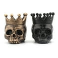 thumbnail image 6 of Happydeer Halloween Crown Skull Candle Holder Votive Tealight Candle Stand Living Room Bathroom Candlestick Decoration Table Centerpiece Ornament (Bronze Coffee), 6 of 13