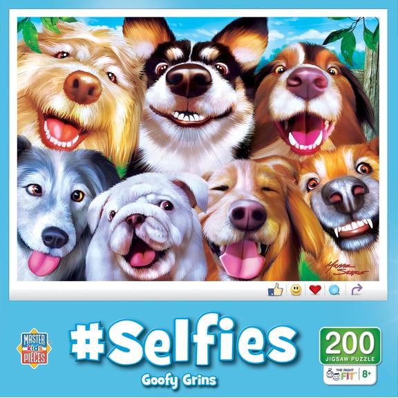 MasterPieces 200 Piece Selfie Puzzle for Kids 8  Years, Goofy Grins, Educational Family Fun