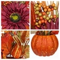 thumbnail image 4 of Briful 12.9"Artificial Pumpkin Floral Arrangement with Burgundy Sunflowers Leaves Fall Table Centerpiece for Harvest Autumn Décor, 4 of 6