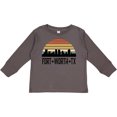 thumbnail image 3 of Inktastic Fort Worth Texas Skyline Retro Boys or Girls Long Sleeve Toddler T-Shirt, 3 of 5