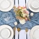 thumbnail image 5 of Camino de mesa estilo bohemio, mantel de gasa de poliéster azul para bodas, cenas a la luz de las velas, fiestas de cumpleaños y hogar, 5 of 6