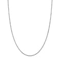 thumbnail image 3 of 14k White Gold 1.5mm Solid Diamond Cut Rope Chain Necklace with Lobster Lock (20"), 3 of 5