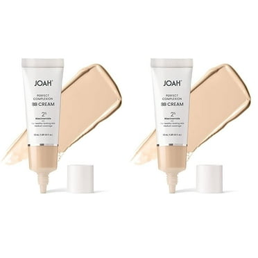 JOAH Beauty Perfect Complexion BB Cream with Hyaluronic Acid and Niaciminade, Korean Makeup with Medium Buildable Coverage, Evens Skin Tone, Lightweight, Semi Matte Finish, Fair with Warm Undertones