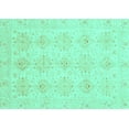 thumbnail image 1 of Ahgly Company Indoor Rectangle Oriental Turquoise Blue Traditional Area Rugs, 5' x 7', 1 of 4