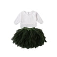 thumbnail image 4 of Kiapeise Toddler Girls Lace Long Sleeve T-Shirt + Tutu Skirt Princess Dress, 4 of 8