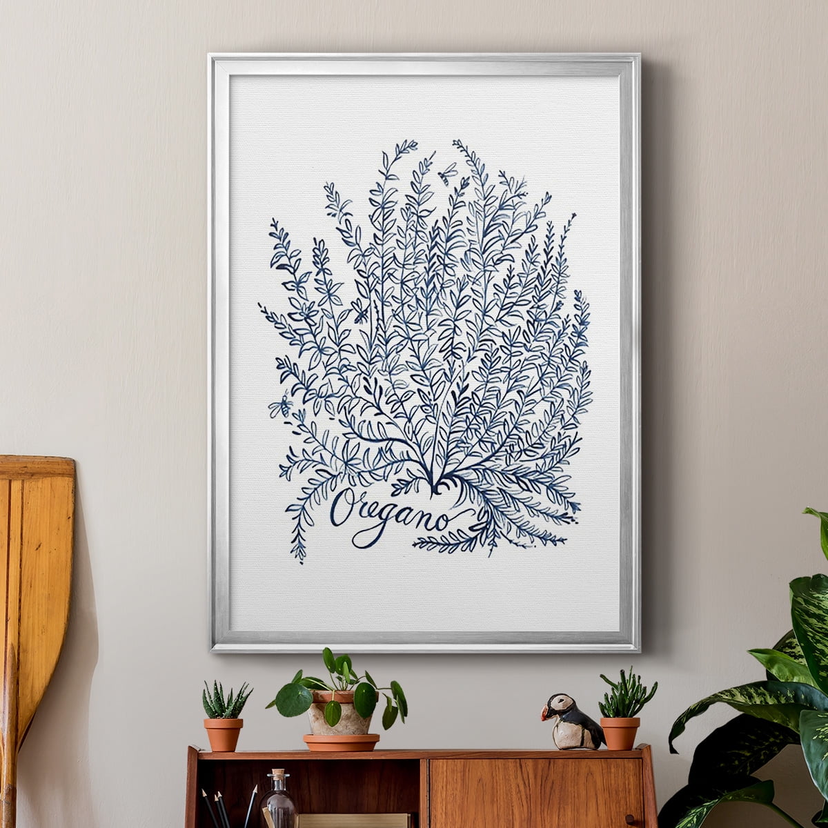 Summer Herb Garden Sketches II Premium Framed Print - Ready to Hang