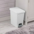 thumbnail image 6 of Sterilite 2.7 Gal Rectangular Step On Trash Bin Wastebasket, White (2 Pack), 6 of 8