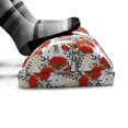 thumbnail image 5 of Floral Foot Rest, Sketchy Hand Drawn Repeating Poppies Pattern Leafy Strokes Pattern, Non-Slip Backing Adjustable Ergonomic Memory Foam Leg Support for Office, Vermillion and Dark Taupe, by Ambesonne, 5 of 5