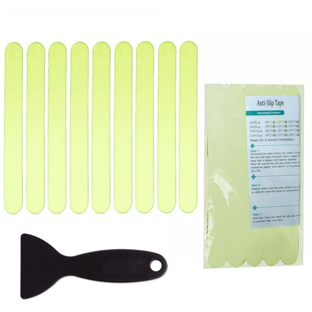 WHEANG Clearance 24PCS Non Slip Bathtub Stickers Shower Floor Non Slip Grip Stickers With Premium Scraper