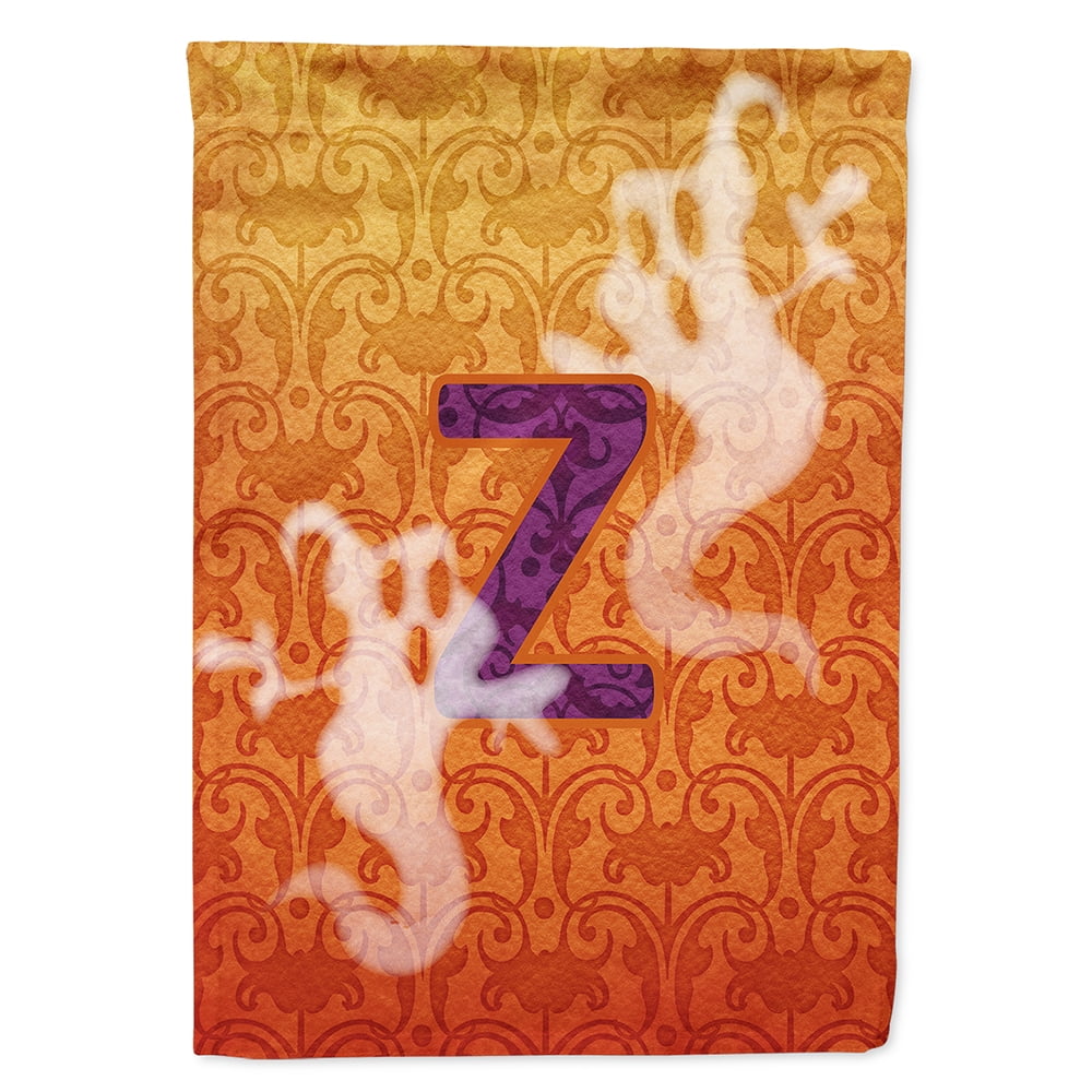 Halloween Ghost Letter Z Monogram Initial Flag Canvas House Size 
