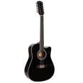 thumbnail image 3 of Jidyous Dreadnought Docerola 4/4 Guitarra Electroacústica 12 cuerdas con octavado, con Funda Acolcha, 3 of 9