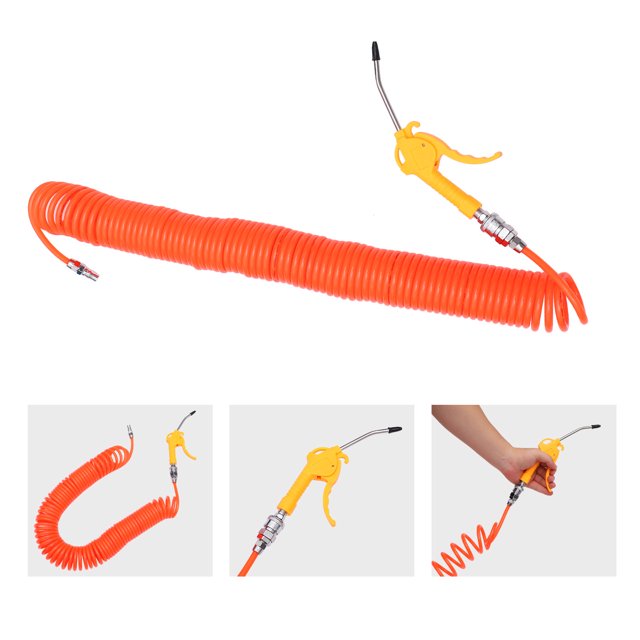 FUTUREORYY Compressor Hose Spring Hose Set Air Hose Pipe Tube Red with Energy Saving 1 Set